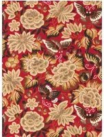 Sanderson Tapete Amara Butterfly - Cinnabar/ Ink Black