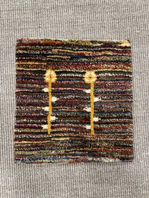 Gabbeh Tappeto 40x40 Rosso (Iran) Annodato A Mano
