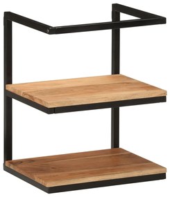 Mensola Da Parete 40x30x50 Cm Legno Massello Di Acacia E Ferro /