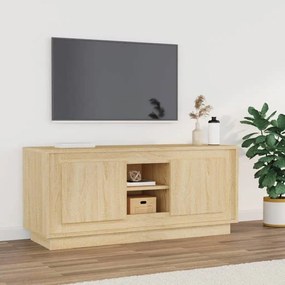 Mobile Porta Tv Rovere Sonoma 102x35x45 Cm İn Legno Multistrato /
