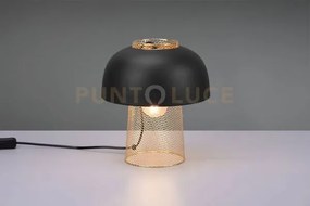 Lampada punch  h.28cm metallo nero e oro r50811032