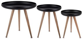 Set di 3 tavoli tondi in metallo Tripod - Leitmotiv