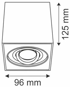 Luce Spot HADAR Q1 1xGU10/10W/230V nero