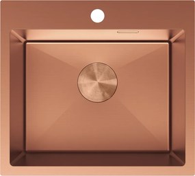 Mexen Solix lavello in acciaio inox a 1 vasca 500 x 450 mm, rame - 6402501000-65