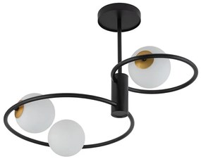 Lampadario a sospensione con supporto rigido AQUA 3xG9/12W/230V nero