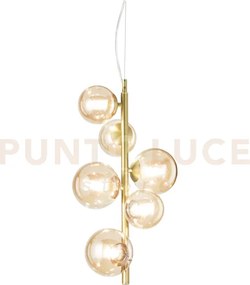 Perlage lampadario a sospensione 6 luci attacco g9 lampadine inclus...