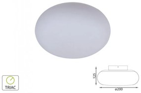 Applique Lampada Led Da Parete o Plafoniera Da Soffitto Moderna 12W Rotonda Diametro 200mm 3000K Dimmerabile Triac Dimmer SKU-40041