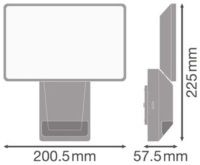 Ledvance - Riflettore da esterno a LED con sensore FLOOD LED/27W/230V IP55
