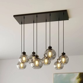 Lampada a sospensione in vetro Cubus TK Lighting, dimmerabile, Nero, Soggiorno / Sala da pranzo, Vetro, Moderno, Lampada a sospensione