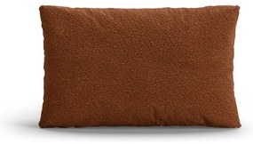 Cuscino per divano color terracotta con rivestimento in bouclé Poppy – Micadoni