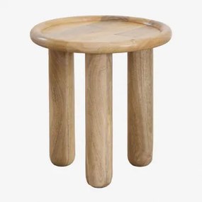 Tavolino rotondo in legno di mango Obiora A - Sklum