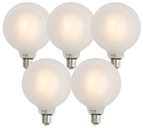 Set di 5 Lampadine LED Smart E27 dimmerabili G125 opaca 7W 806lm 2700-6500K