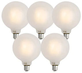 Set di 5 Lampadine LED Smart E27 dimmerabili G125 opaca 7W 806lm 2700-6500K