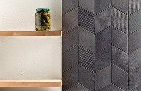 Mutina Tex Piastrella Cm 11,5x20 Trafilato Smaltato In Gres Porcellanato Black