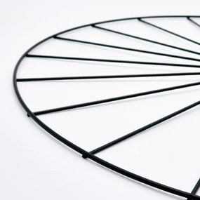 Lampadario a sospensione con supporto rigido MONTANA 1xE27/15W/230V diametro 45 cm nero