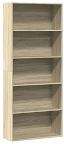 Libreria Rovere Sonoma 80x30x189 Cm İn Legno Multistrato /