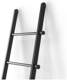 Scala decorativa nera in legno di pioppo Leana - Umbra