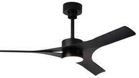 Ventilatore da soffitto Thai nero, Ø 122 cm, CCT, dimmerabile, MANTRA IP20