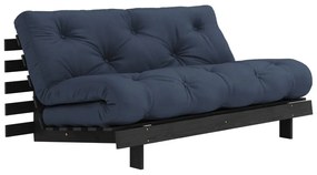 Divano letto blu scuro 160 cm Roots Black Night - Karup Design