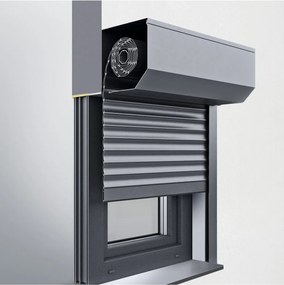 Tapparelle elettriche, motore Somfy ILMO, tapparelle esterne, bianco traffico simile a RAL 9016, 80x80 cm o su misura