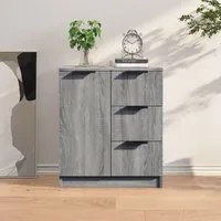 Credenza Grigio Sonoma 60x30x70 cm in Legno Multistrato 816989