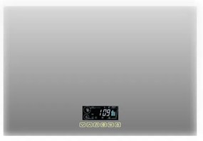 Specchio con illuminazione integrata completo di faretto bagno rettangolare L 90 x H 70 x P 2.5 cm
