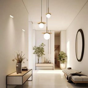 Lampadario a cavo CHITA 3xG9/5W/230V dorato