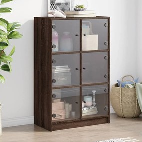Credenza Con Ante Rovere Marrone 68x37x109 Cm Legno Multistrato /
