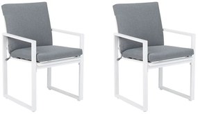 Set di 2 sedie da giardino in alluminio PANCOLE Beliani