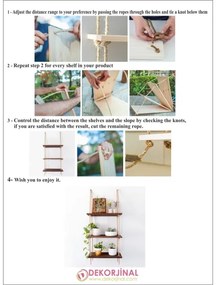 Mensola a sospensione 90x25 cm abete