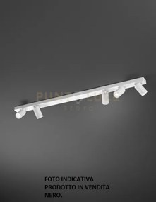 Plafoniera in alluminio colore nero oddy 5 luci attacco gu10 orient...