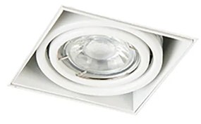 Set di 12 faretti a incasso bianchi GU10 orientabili senza cornice - Oneon