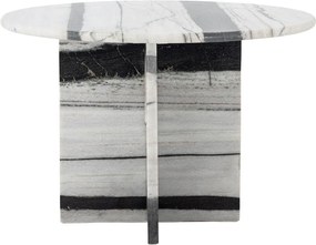 Tavolino da salotto rotondo bianco e nero in marmo ø 61 cm Rosito – Bloomingville