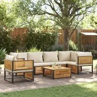 Set Divano da Giardino 7 pz con Cuscini Legno Massello Acacia 3214915