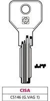 Silca chiave punzonata ottone cs146 (g.vag 1) cisa (10 pezzi) - Silca