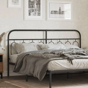 Testiera İn Metallo Nero 160 Cm /