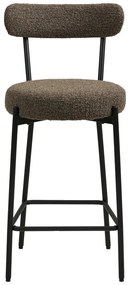 Sgabello da bar marrone imbottito (altezza della seduta 65 cm) Badalona – House Nordic