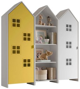 Armadio a giorno giallo e bianco per bambini 173x171,5 cm CASAMI BRUGES - Vipack