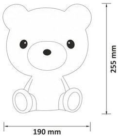 Lampada notturna LED dimmerabile per bambini 2,5W/230V orsacchiotto bianco