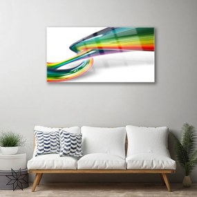 Quadro vetro acrilico Astrazione dell'arte arcobaleno 100x50 cm