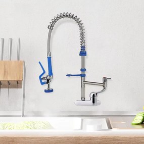 Rubinetto da cucina a parete ELITE EDITION PRO1815, cromato lucido con doccetta estraibile