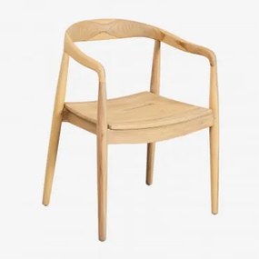 Confezione da 2 sedie da pranzo Alizee in legno di teak con braccioli - Sklum
