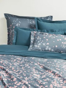 Copripiumino in raso di cotone con stampa floreale Sakura