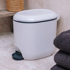 Cestino per la spazzatura in plastica bianco con pedale 3,5 l – Addis