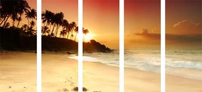 Quadri 5 pezzi – Tramonto in Sri Lanka