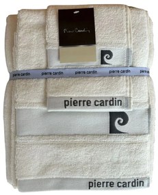 Set asciugamano bagno viso ospite telo Pierre Cardin Luxury  Colore Panna