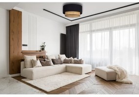 Duolla - Plafoniera BOHO 1xE27/15W/230V diametro 45 cm nero/rattan