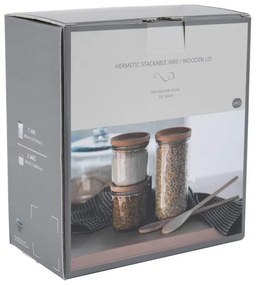 Set di barattoli di vetro 3 pezzi Hermetic - Ego Dekor