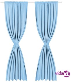 vidaXL Tende Oscuranti a Doppio Strato 2 pz 140x245 cm Turchesi