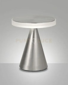 Neutra da tavolo nichel satinato h.27cm a led 3000k - 12w - 1260 lm...